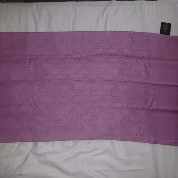 Gucci Wool Silk Purple Long 165904 3g646 Scarf - Picture 5 of 14